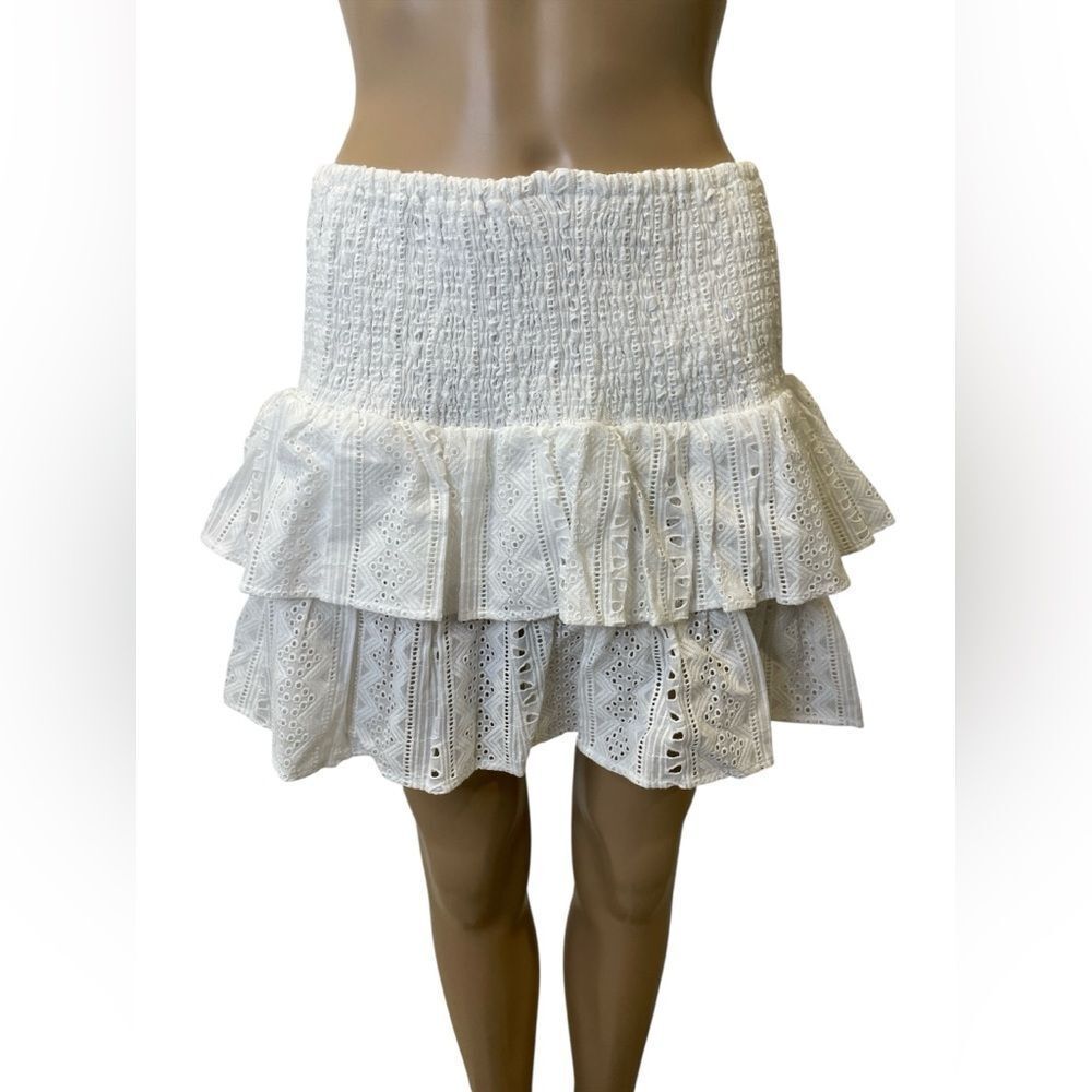 Choosy White Lace Ruffle Skirt Size 10